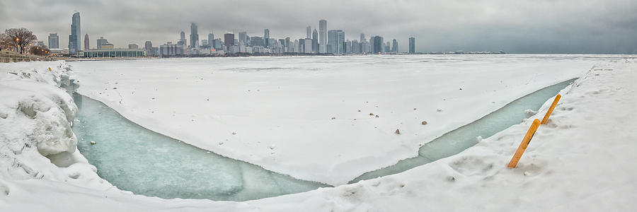 Frozen Chicago Photograph by Adam Romanowicz