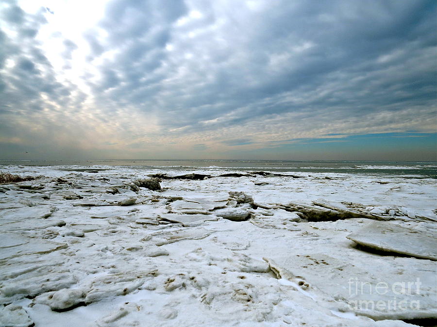 Frozen Delaware Bay  Photograph by Nancy Patterson