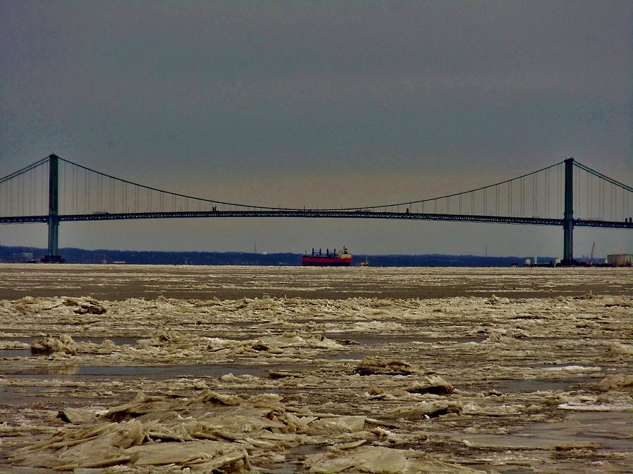 Frozen Delaware River Photograph