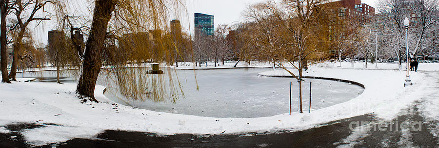 Frozen Duck Pond in Boston Public Gardens Photograph by Thomas Marchessault