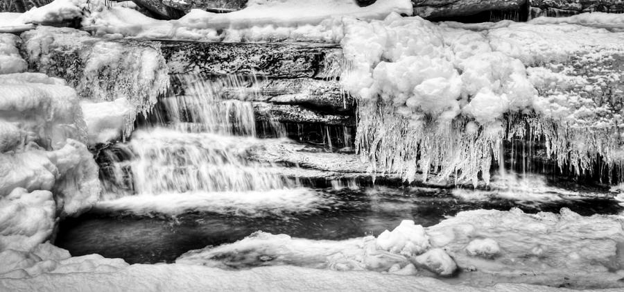 Winter Photograph - Frozen Falls by Dave Hahn