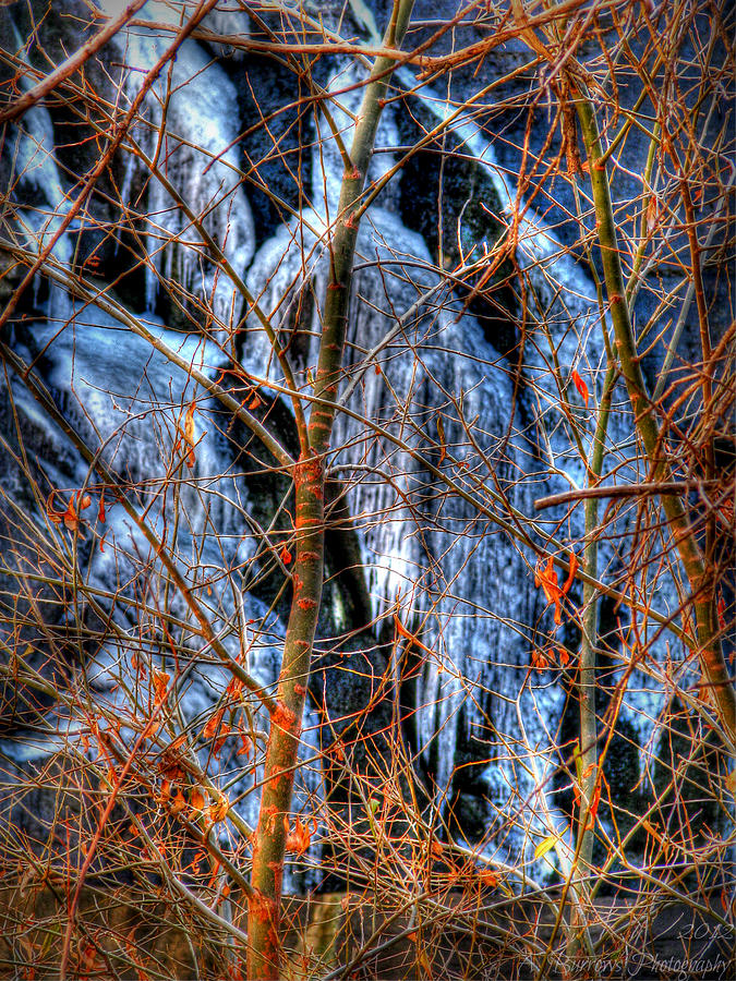 Frozen Falls HDR Photograph by Aaron Burrows