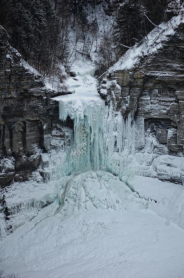 Winter Photograph - Frozen Falls by Marvin Borst