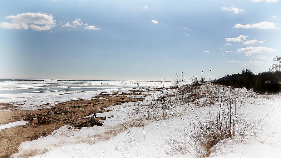 Frozen Huron Shore 1 Photograph by Scott Hovind