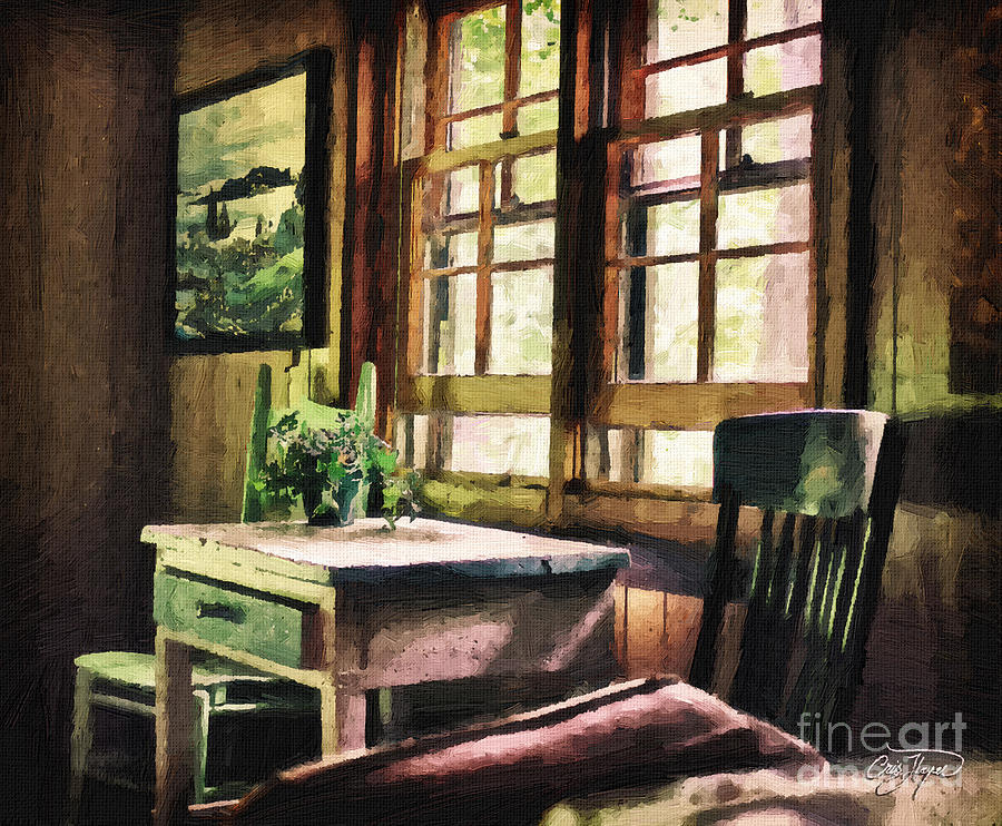 Cabin Photograph - Frozen in Time - Oil Texture by Cris Hayes