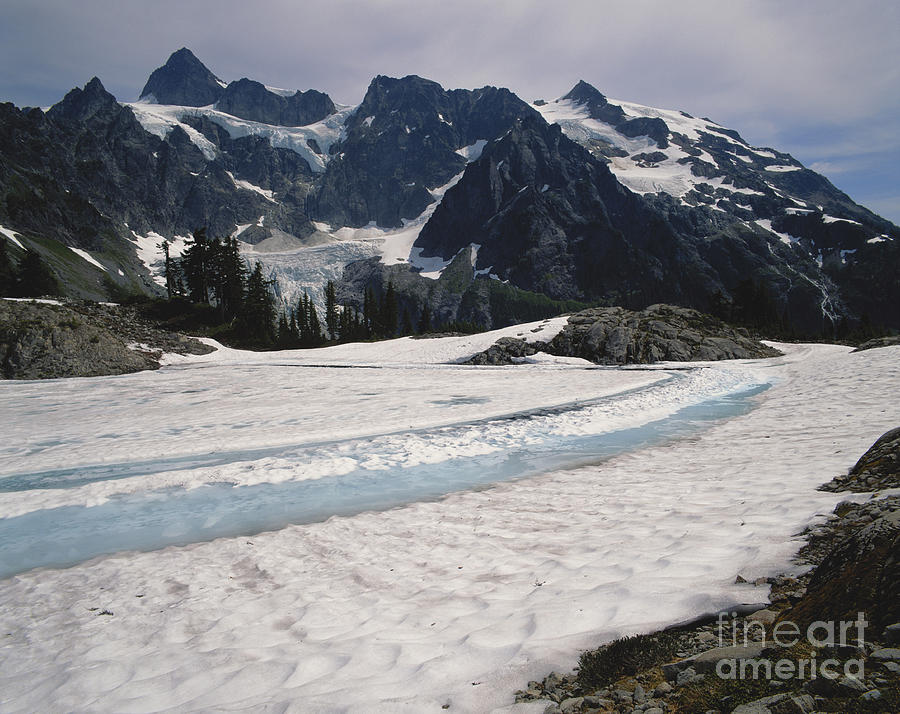 Frozen Lake And Mt.. Shuksan Photograph by Tracy Knauer