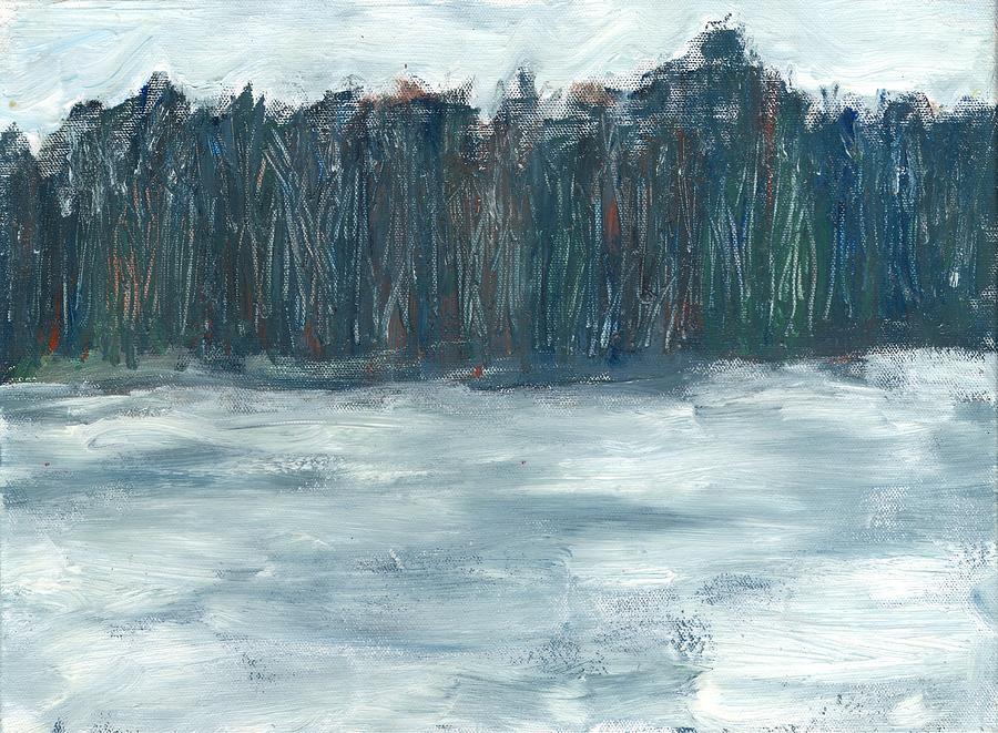 Frozen Lake Painting by David Dossett