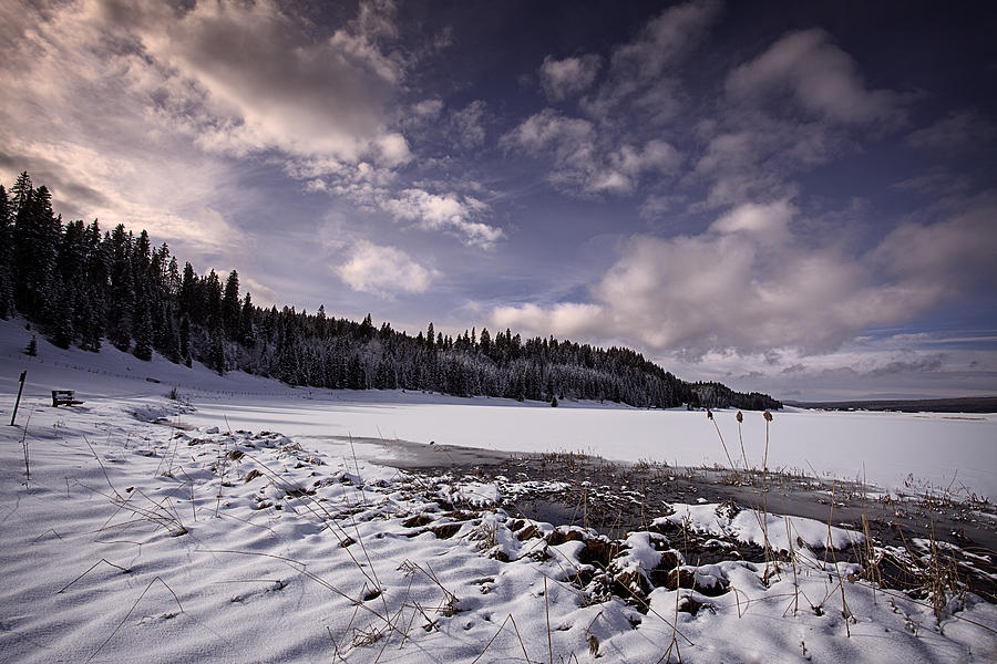 Frozen lake Photograph by Dominique Dubied