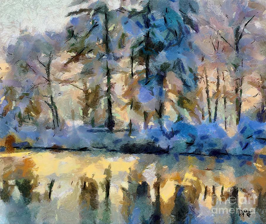 Frozen Lake Painting by Dragica  Micki Fortuna