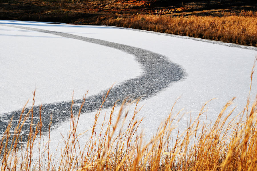 Frozen Lake Digital Art by Linda Segerson