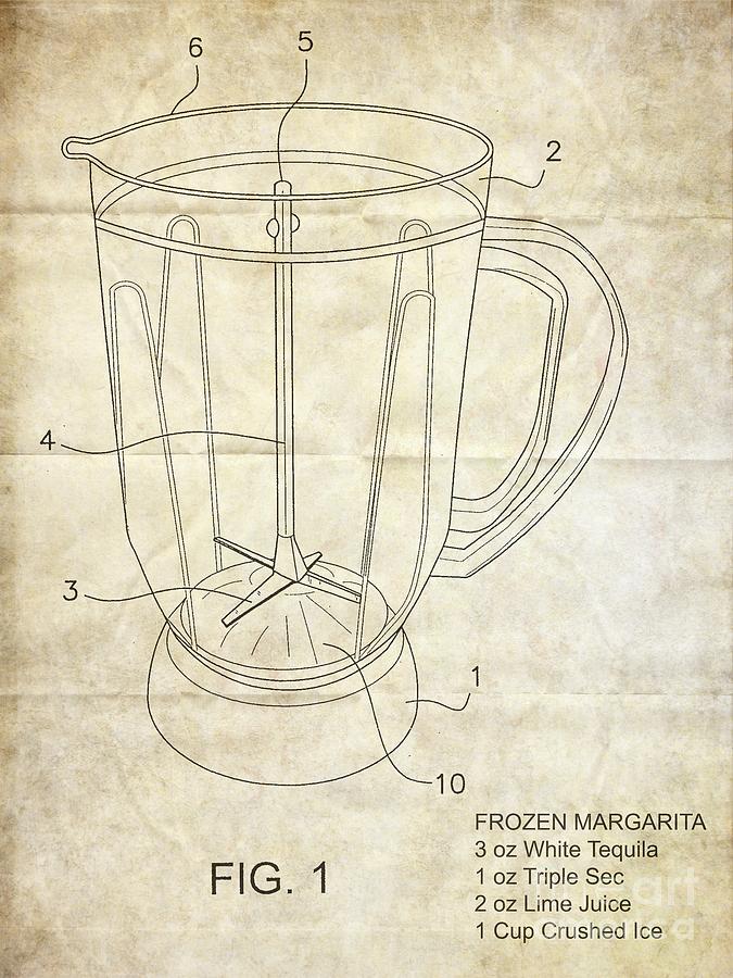 Juice Photograph - Frozen Margarita Recipe Patent by Edward Fielding