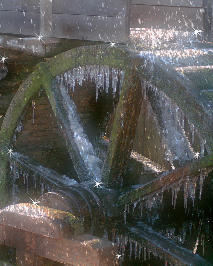 Frozen Mill Wheel Photograph by TnBackroadsPhotos 