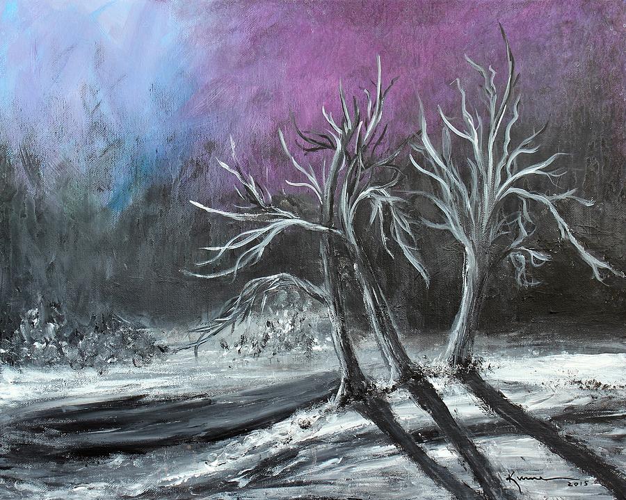 Frozen Moonlight Painting by Kume Bryant