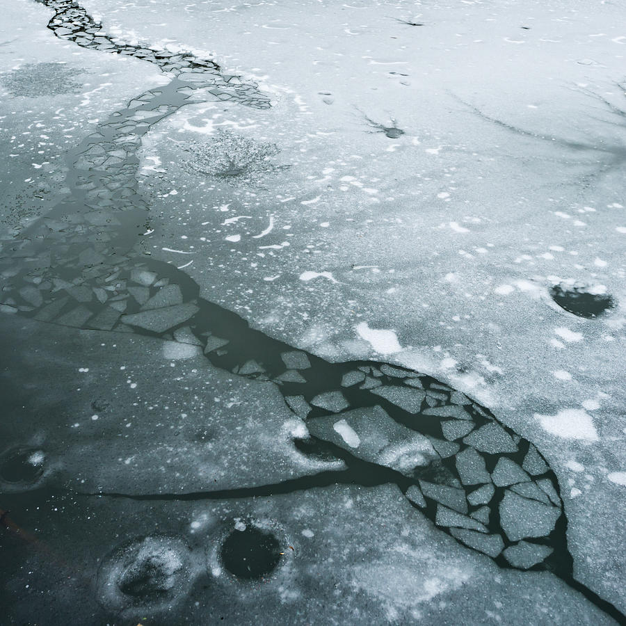 Winter Photograph - Frozen pond by Gary Eason