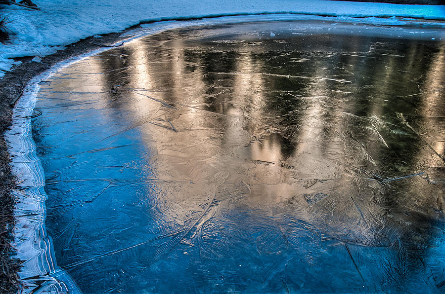 Frozen Pond Reflection El Capitan Photograph by Connie Cooper-Edwards