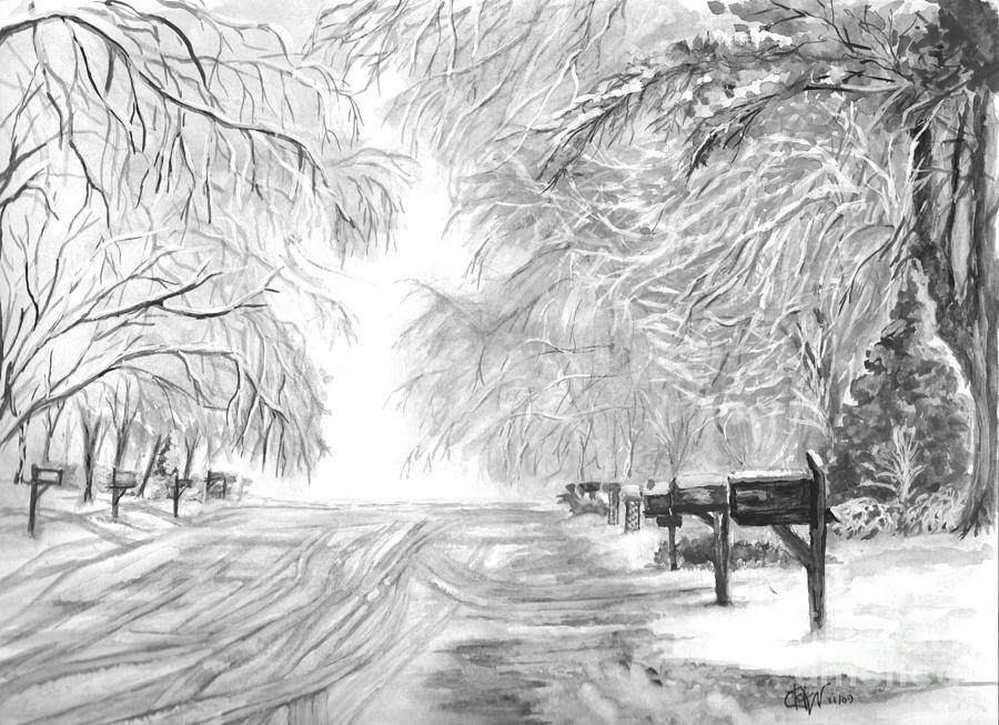 Frozen Rain  Painting by Carol Wisniewski