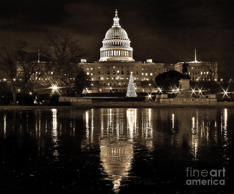 Frozen Reflections on Capitol Hill Photograph by SCB Captures