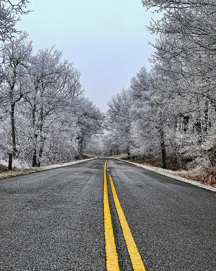 Mountain Photograph - Frozen Road by Steve Hurt