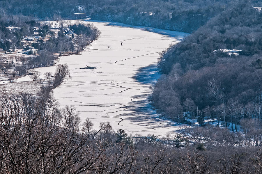 Frozen Shenandoah River Photograph by Lara Ellis
