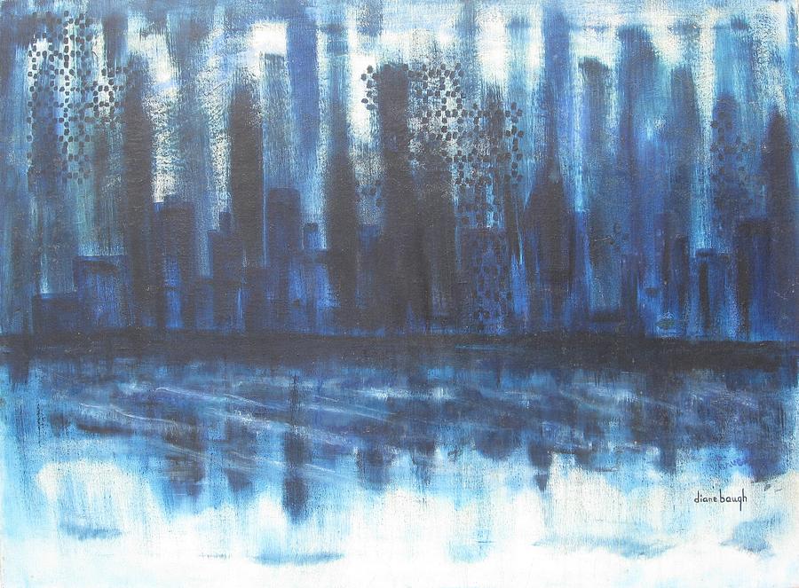 Frozen Skyline Painting by Diane Pape