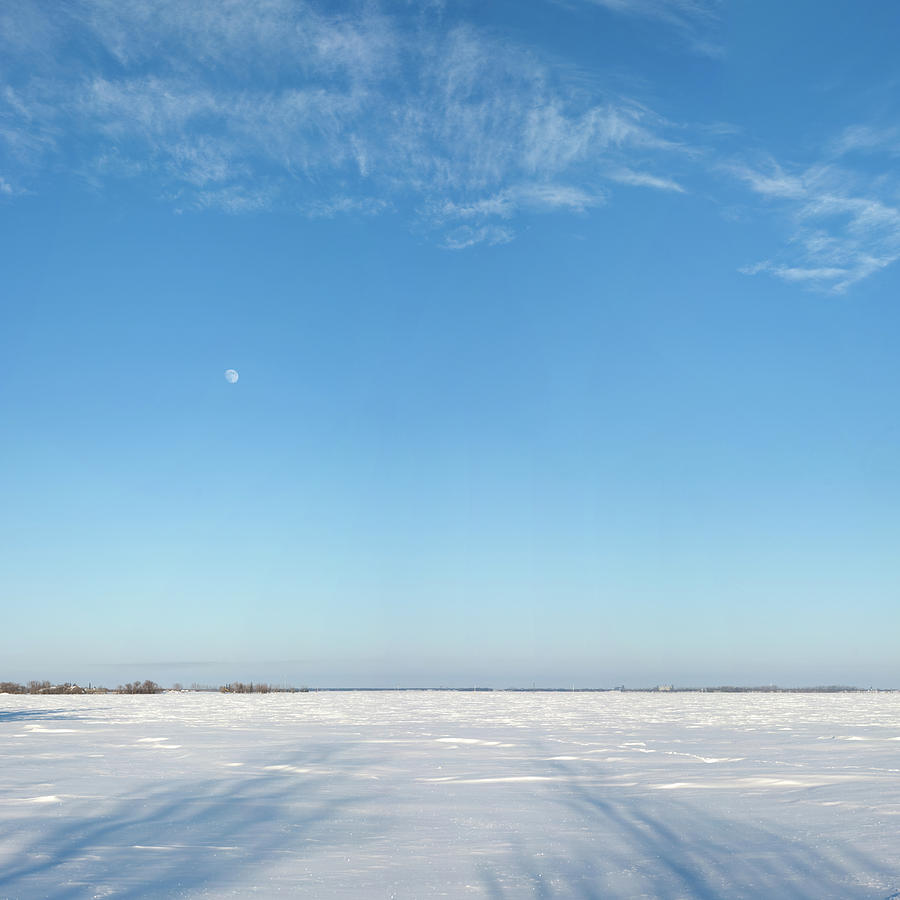 Frozen Tundra With Moon Photograph by Greg Larson Fine Art America