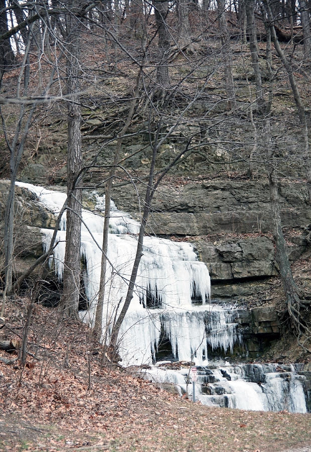 Nature Photograph - Frozen Waterfall by Al Blount