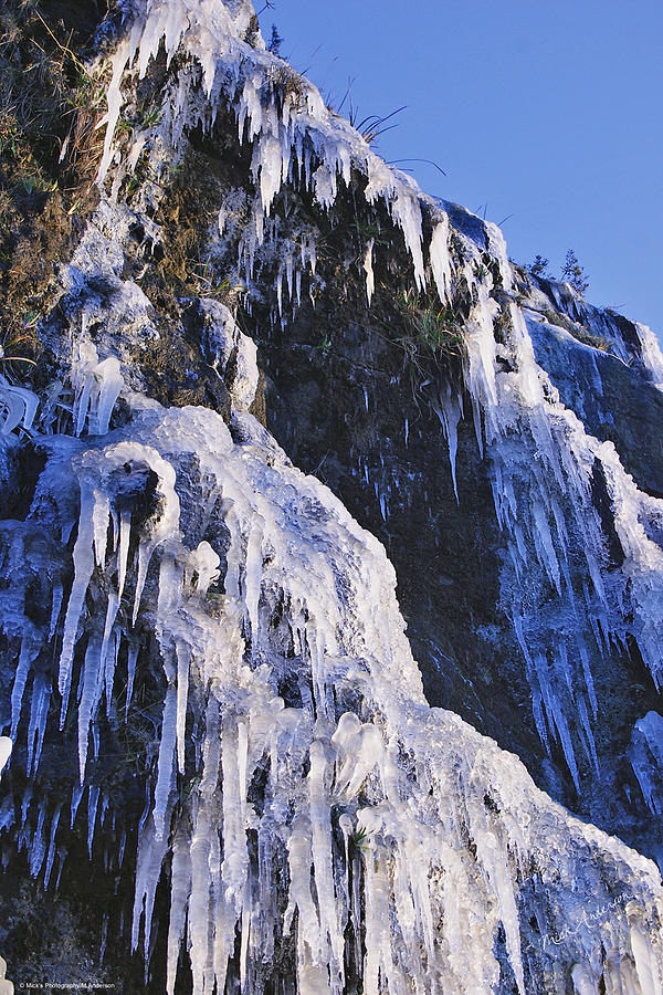 Frozen Waterfall on Oregon Central Coast Photograph by Mick Anderson