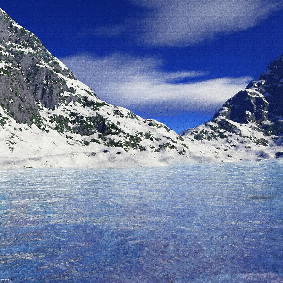 Frozen Waters Landscape Digital Art by Phil Perkins