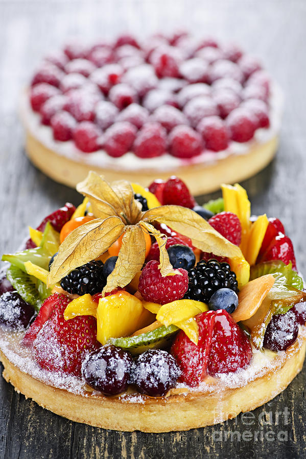 Fruit and berry tarts Photograph by Elena Elisseeva