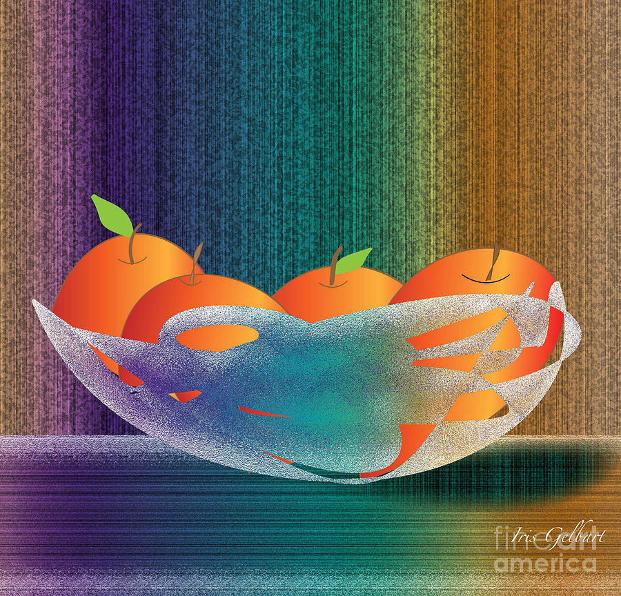 Bowl Digital Art - Fruit Bowl by Iris Gelbart
