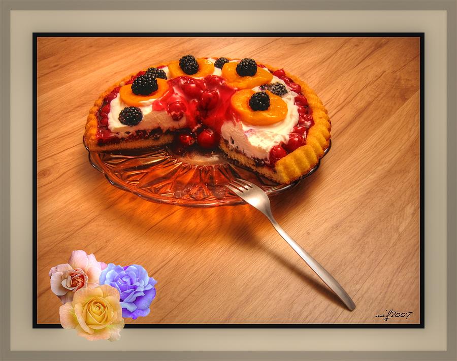 Fruit Cake with Roses Photograph by Maciek Froncisz