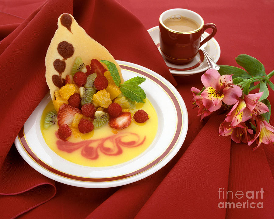 Fruit Dessert and Coffee Photograph by Craig Lovell
