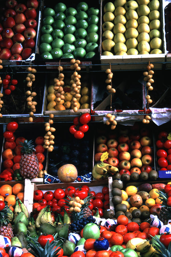 Fruit Display Streets of Paris Photograph by Tom Wurl