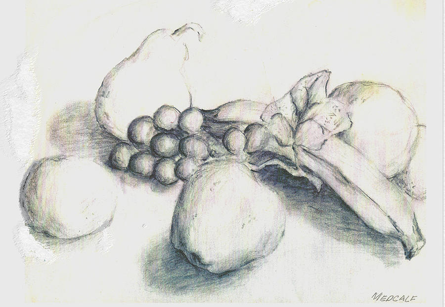 Fruit Drawing by Gilbert Medcalf