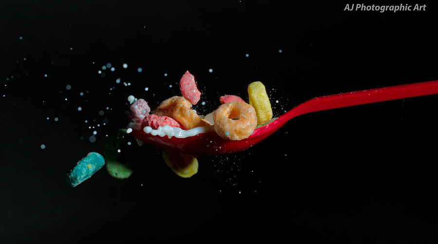 Fruit Loops Meet Milk Photograph by John Hoey