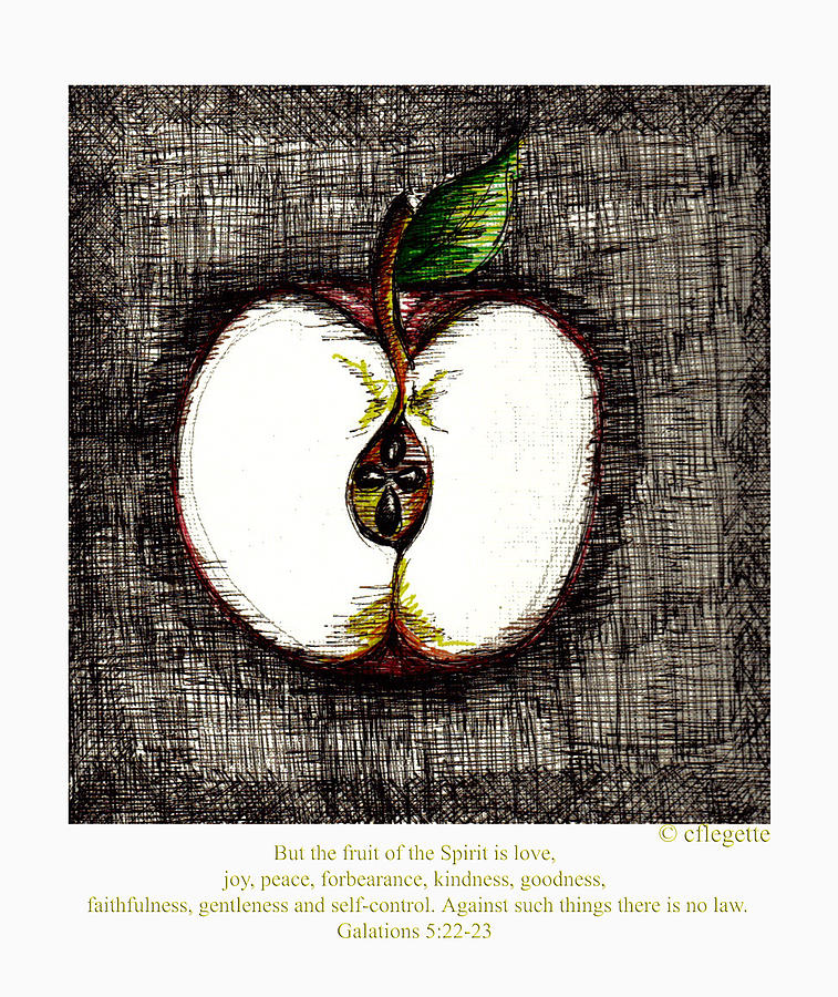 Fruit Drawing - Fruit of the Spirit by C F Legette