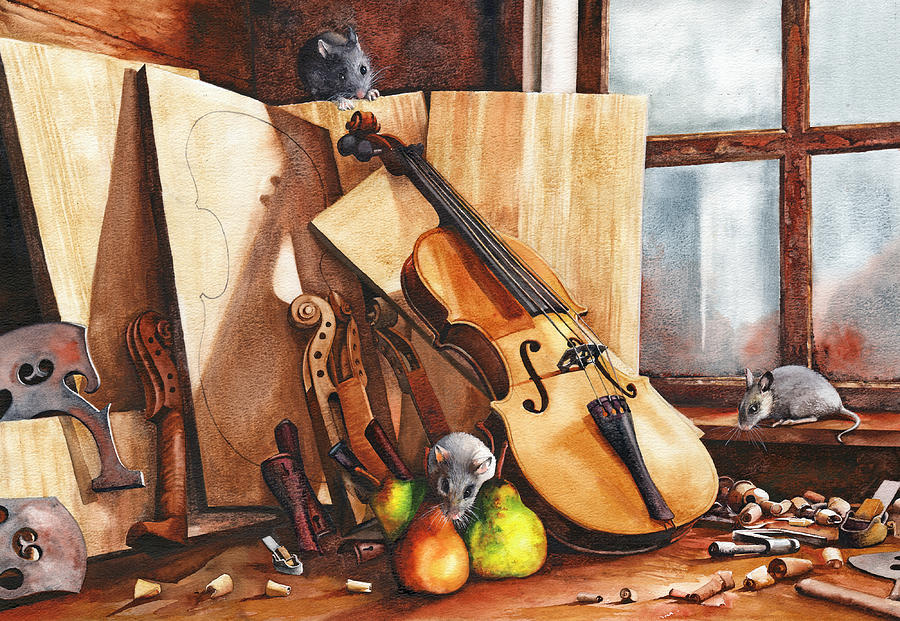 Mouse Painting - Fruit Of The Wood by Peter Williams