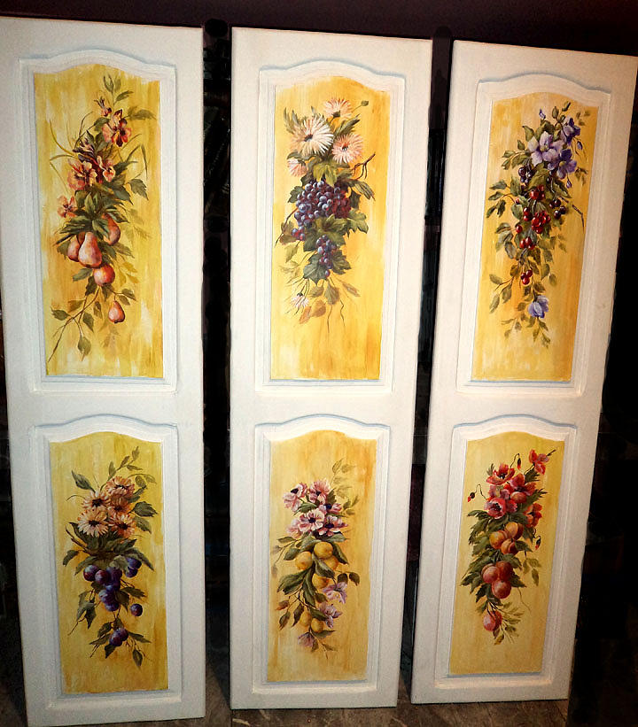 Fruit Panels Painting by Patricia Rachidi