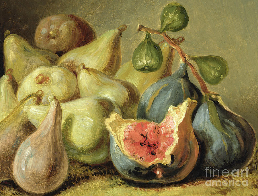 Pear Painting - Fruit Still Life by Johann Heinrich Wilhelm Tischbein by Johann Heinrich Wilhelm Tischbein