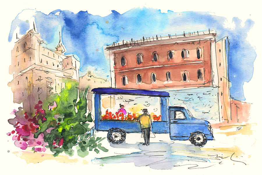 Fruit Street Seller In Palermo Painting