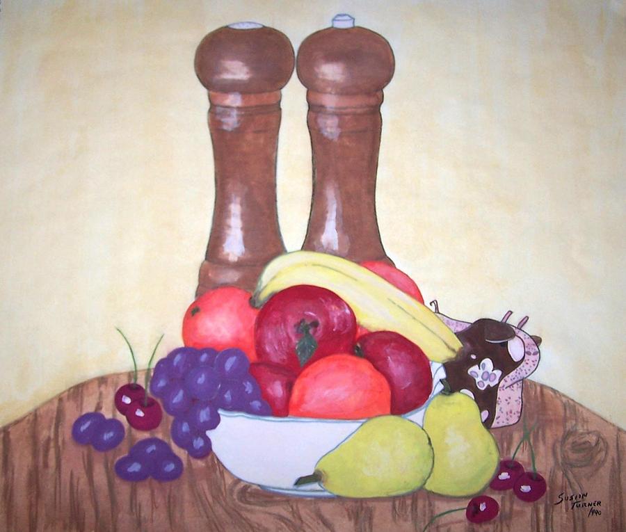 Fruit Table Painting by Susan Turner Soulis