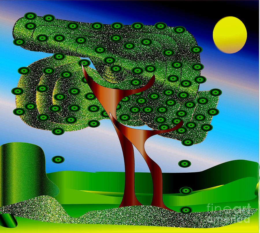 Tree Digital Art - Fruit Trees by Iris Gelbart