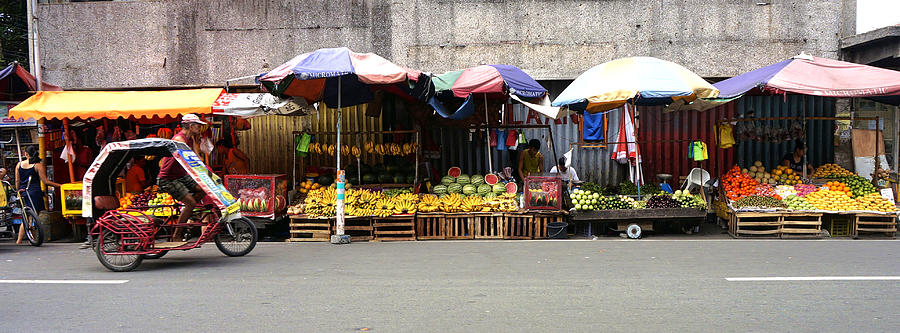 Fruit Photograph - Fruit Vendors Manila Philippines by Ron Roberts