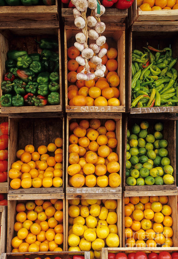 Fruits And Vegetables In Open-air Market Photograph by William H. Mullins