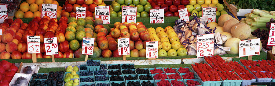 Fruits At A Market Stall, Pike Place Photograph by Panoramic Images