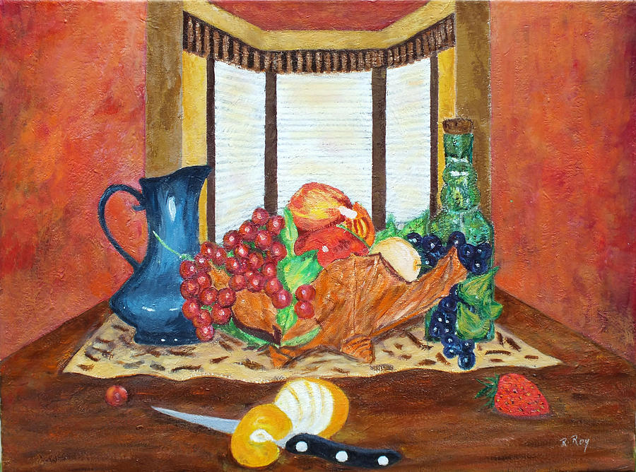 Fruits galore Painting by Raymond  Roy