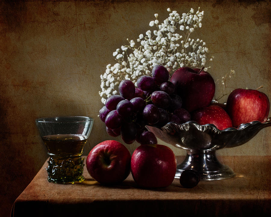 Still Life Photograph - Fruits in Tazza and Berkemeyer by Levin Rodriguez
