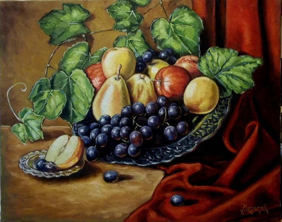 Still Life Painting - Fruits by Jozi Mesaros