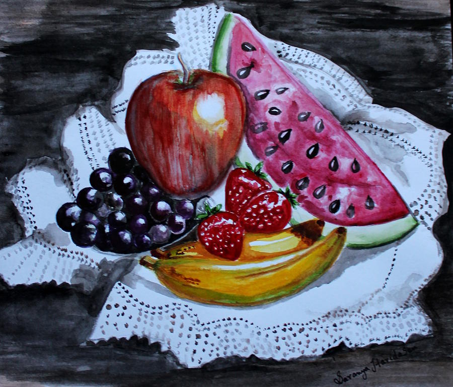 Fruits  Painting by Saranya Haridasan