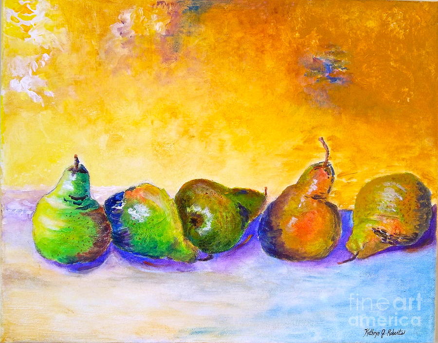 Fruity Pearfection Painting by Kathryn G Roberts
